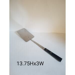 Vintage Stainless Steel USA Spatula Black Handle Kitchen Utensil